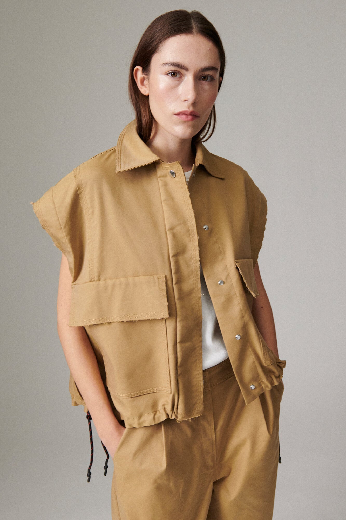 Stevens Canvas Deluxe skjorte/vest - 170836 ECRU OLIVE